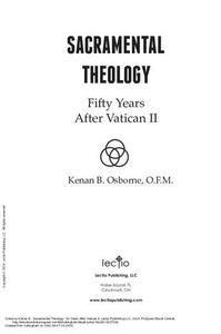 Sacramental Theology Fifty Years After Vatican II