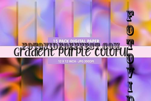 Digital Paper Gradient Wave Purple - 10285028