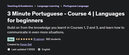3 Minute Portuguese - Course 4  Languages for beginners