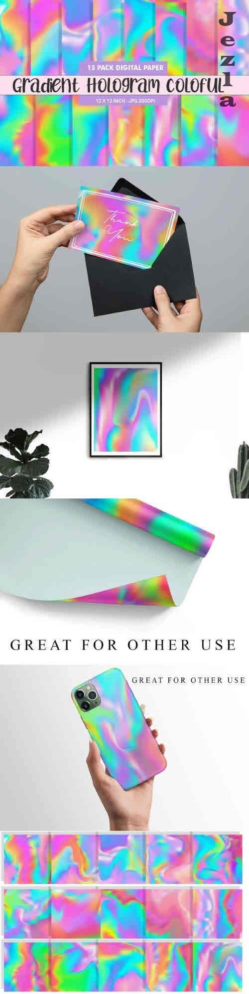 Digital Paper Wave Hologram Color - 10285029 Digital Paper Wave Hologram Color - 10285029