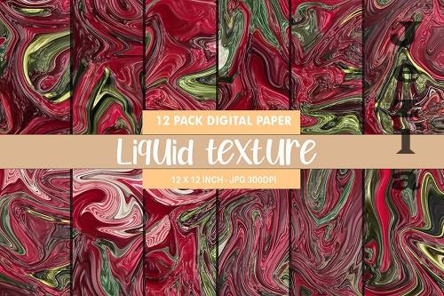 liquid wave texture red and green - 10295160