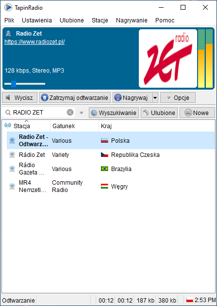 TapinRadio Pro 2.15.96.8 for windows download