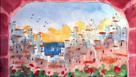 Paint This Exotic City Watercolor Painting In 3 Easy Steps