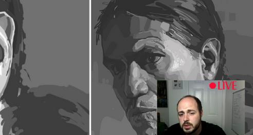 New Masters Academy – Monochromatic Portrait with a Hard Round Brush