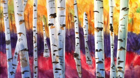 Paint This Aspen Scene Watercolor Painting In 3 Easy Steps