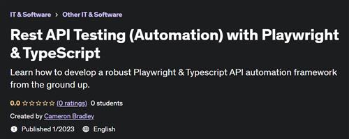 Rest API Testing (Automation) with Playwright & TypeScript