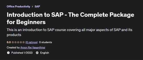 Introduction to SAP - The Complete Package for Beginners
