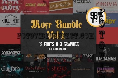 Mofr Bundle Vol. 1 - 19 Premium Fonts, 3 Premium Graphics