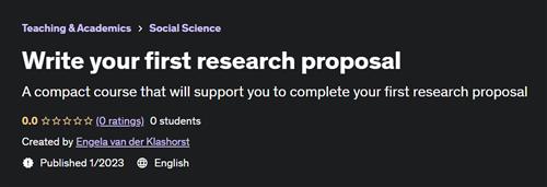 Write your first research proposal