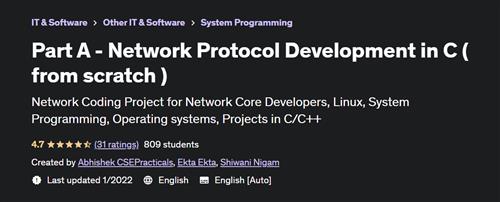 Part A - Network Protocol Development in C ( from scratch )
