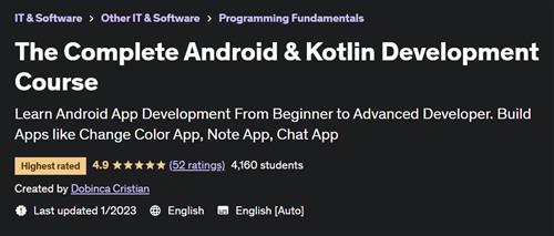 The Complete Android & Kotlin Development Course