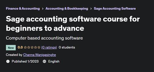 Sage accounting software course for beginners to advance