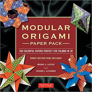 Modular Origami Paper Pack 350 Colorful 3