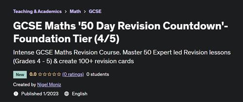 GCSE Maths '50 Day Revision Countdown'-Foundation Tier (4/5)