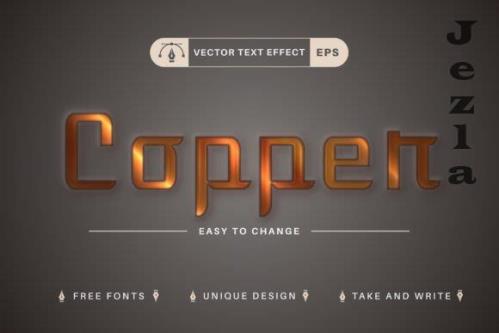 Copper - Editable Text Effect - 11023410