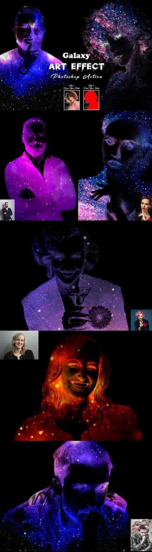 Galaxy Art Effect Photoshop Action - 11022311