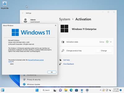 Windows 11 Enterprise 22H2 Build 22621.1105 (No TPM Required) Preactivated Multilingual January 2023 (x64)