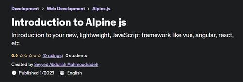 Introduction to Alpine js