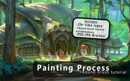 Round Brush Painting + Brush Tutorial By Jeremy Fenske