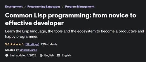 Common Lisp programming from novice to effective developer