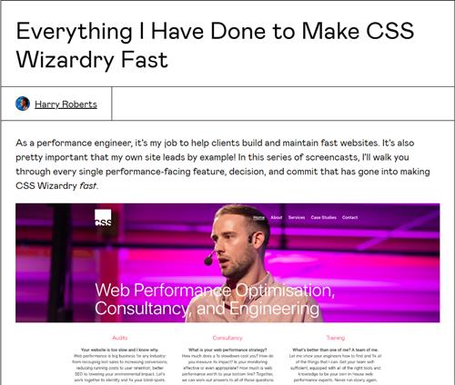 Everything I Have Done to Make CSS Wizardry Fast