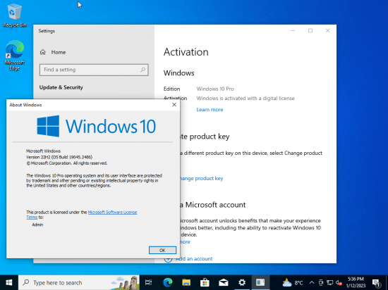 Windows 10 Pro 22H2 build 19045.2673 (x64) Preactivated Multilingual