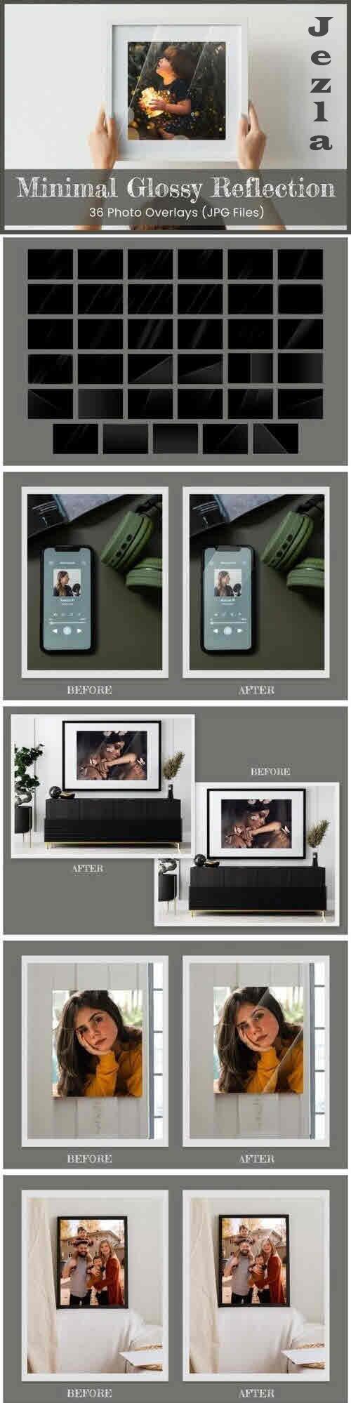 36 Minimal Glossy Reflection Overlay - 11639840