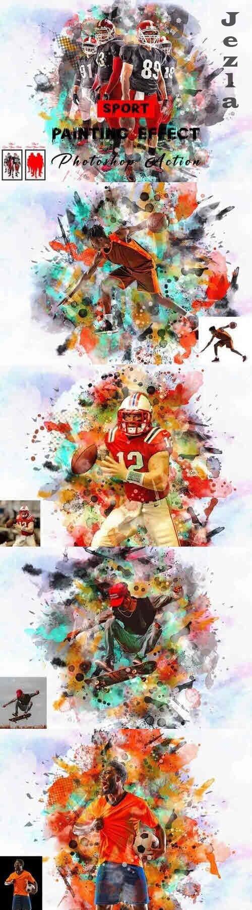 Sport Painting Effect PS Action - 11640452
