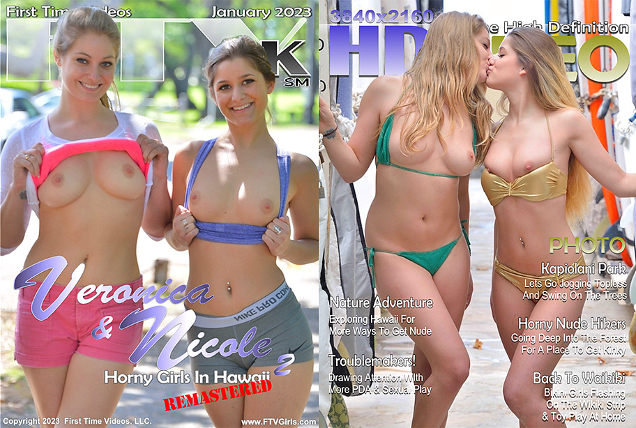 [FTVGirls.com] Nicole & Veronica (Horny Girls in Hawaii 2) [2023 г., Lesbian, Squirt, Veggie & Fruit Stuffing, Kissing, Orgasm, Masturbation, Toy, Vibrator, Public Nudity, 2160p, 4k]