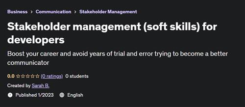 Stakeholder management (soft skills) for developers