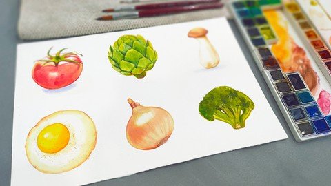 Learn To Paint Food Illustration With Watercolor