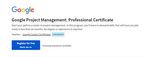 Coursera - Google Project Management Professional Certificate