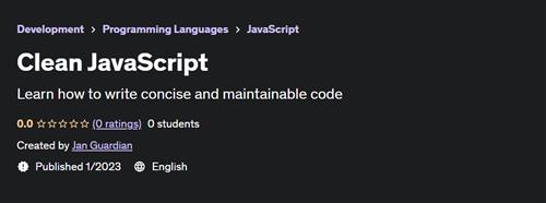 Clean JavaScript (2023)
