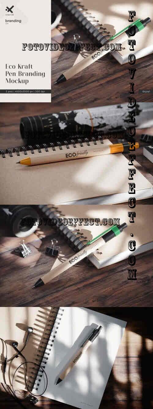 Eco Kraft Pen Branding Mockup - 2393872