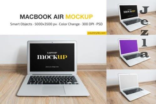 MacBook Air Silver Mockup Set - 12165733 MacBook Air Silver Mockup Set - 12165733