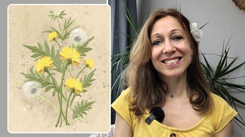 Draw Dandelion Flowers In Procreate, With Real Flowers