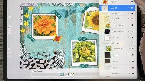 Procreate Art Journal Family Spread With 2 Color Washi Tape