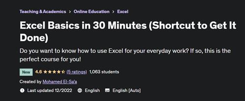 Excel Basics in 30 Minutes (Shortcut to Get It Done)