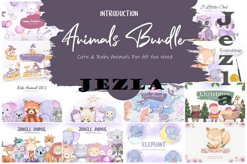 Cute Animals Bundle - 20 Premium Graphics