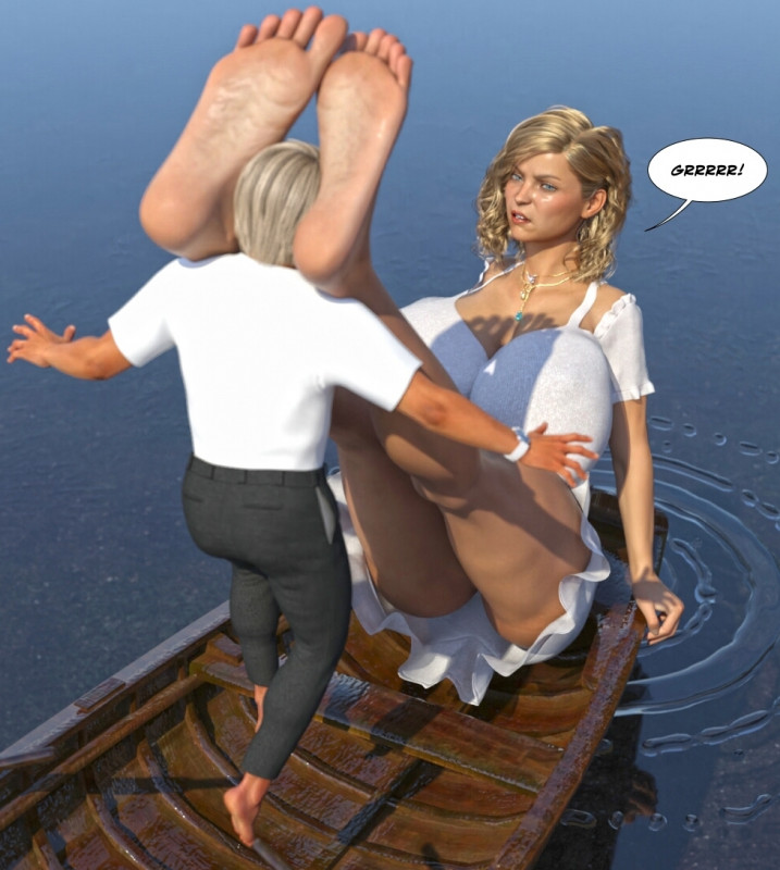 GiantPoser - Zoey And The Boat 3D Porn Comic