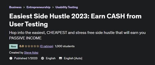 Easiest Side Hustle 2023 Earn CASH from User Testing
