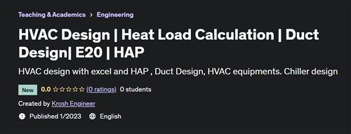 Hvac Design Heat Load Calculation Duct Design E20 Hap 8833
