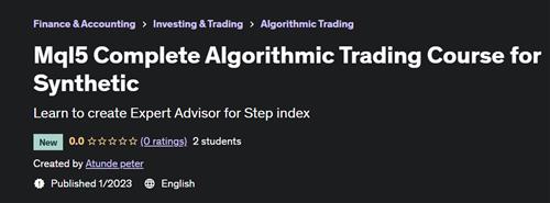 Mql5 Complete Algorithmic Trading Course for Synthetic