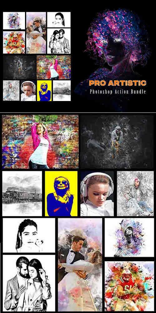 Pro Artistic Photoshop Action Bundle - 12170648 Pro Artistic Photoshop Action Bundle - 12170648