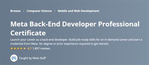 Coursera – Meta Back-End Developer Professional Certificate