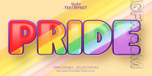 Pride - Editable Text Effect, Cartoon Font Style