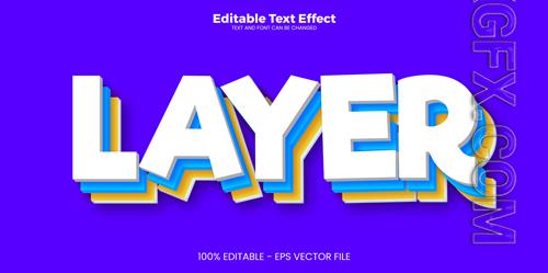 Vector layer editable text effect in modern trend style