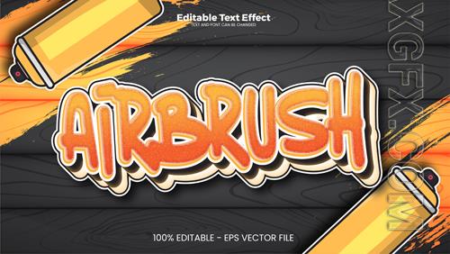 Vector airbrush editable text effect in modern trend style