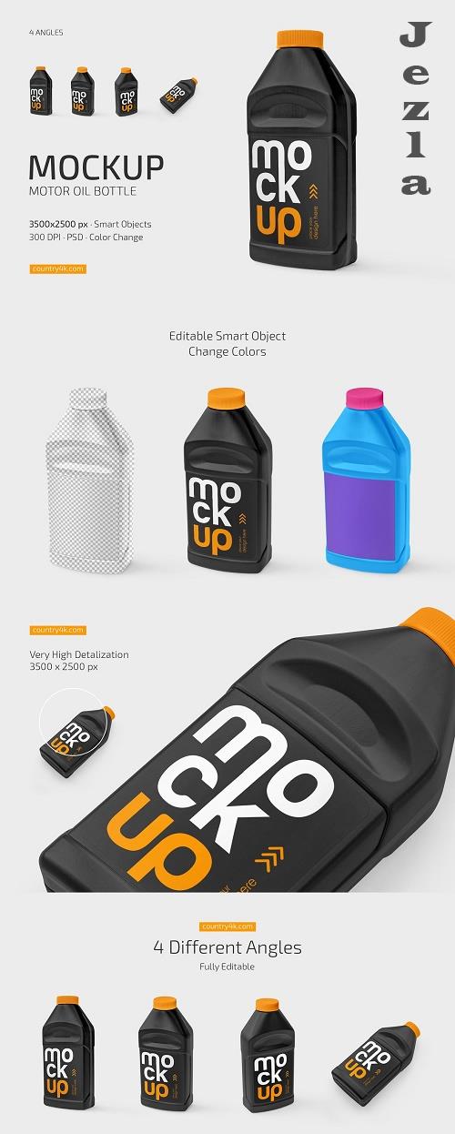 Motor Oil Bottle Mockup Set - 12175104 Motor Oil Bottle Mockup Set - 12175104