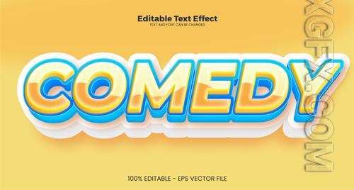 Vector comedy editable text effect in modern trend style